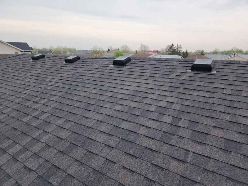 Shingles and Vents on a nicely redone roof